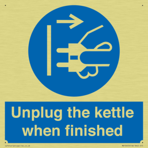 Unplug the kettle when finished